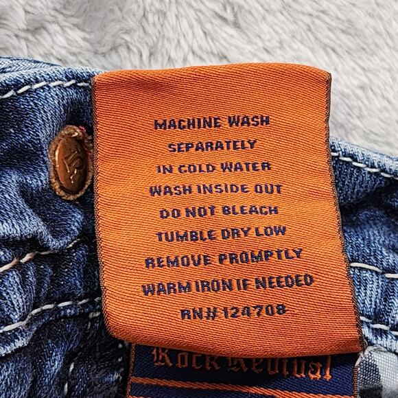 Rock Revival Jeans Womens 26 Blue Low Rise Betty Cropped Capri Skinny Stretch - Picture 11 of 16